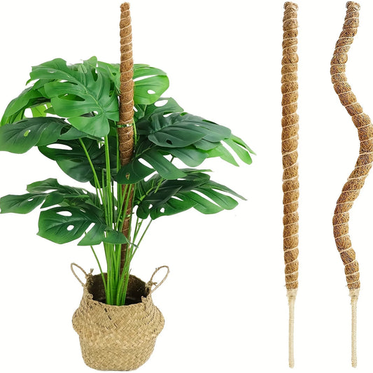 1 Pcs, Tall Moss Pole for Plants Monstera - 23.6/43.3 inch Bendable Plant Stakes for Indoor, Moss Poles for Climbing Plants